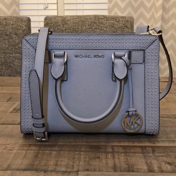 Michael Kors Handbags - Michael Kors Small Dillon Satchel Micro Studs Grey